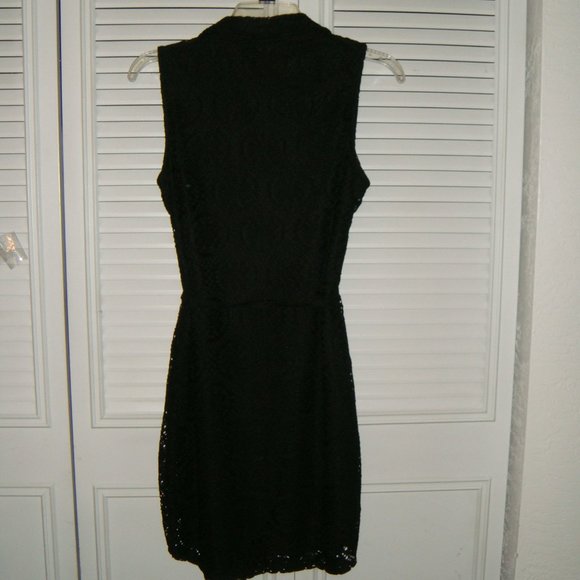 Black Lace Dress Fully Lined - Picture 3 of 5